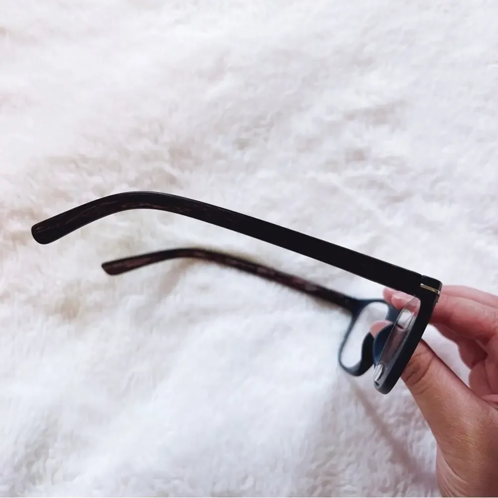 Owen Blue with Dark Wood Reader Glasses - Picture 10 of 11